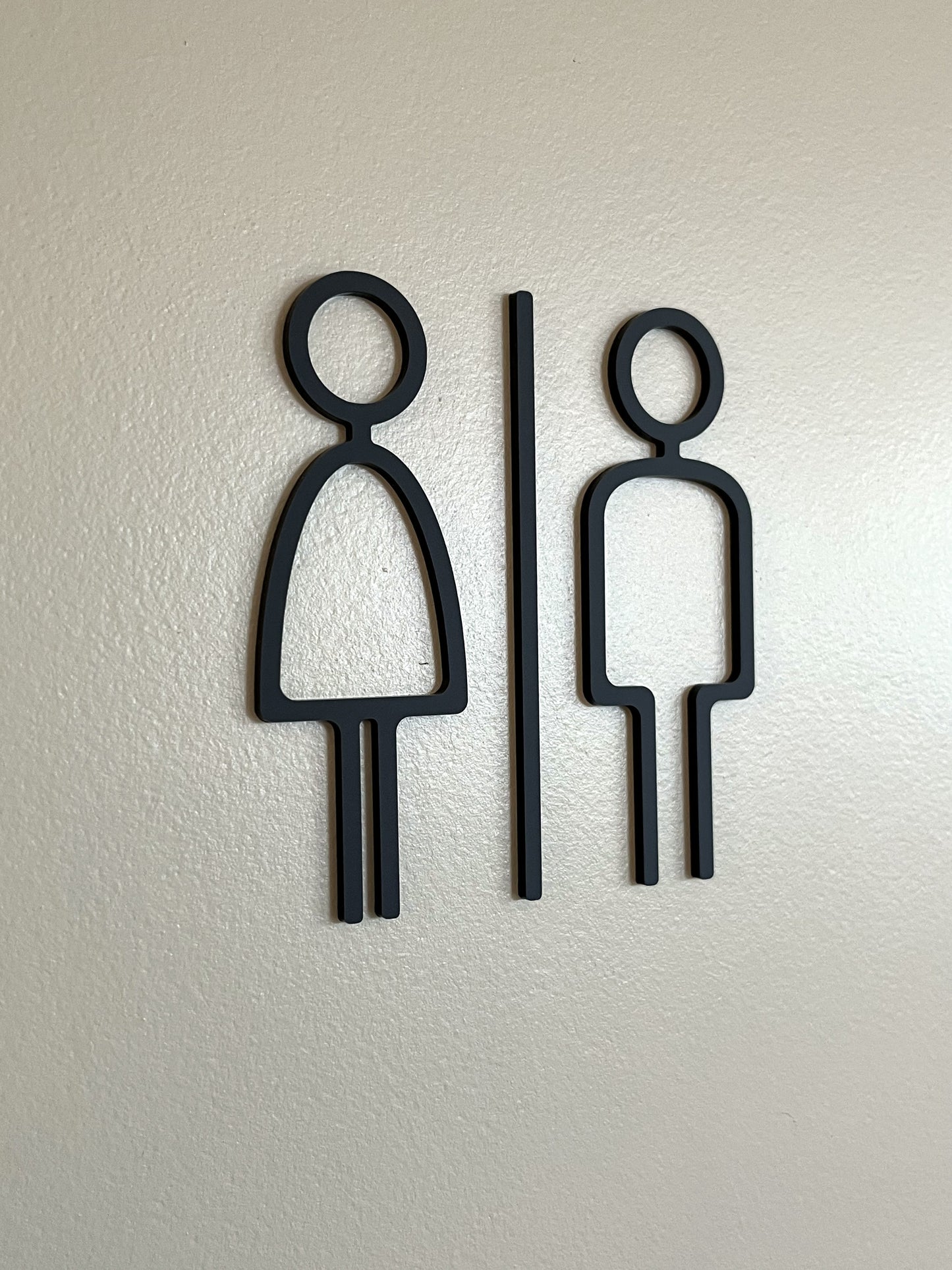 'Slim' Restroom Sign