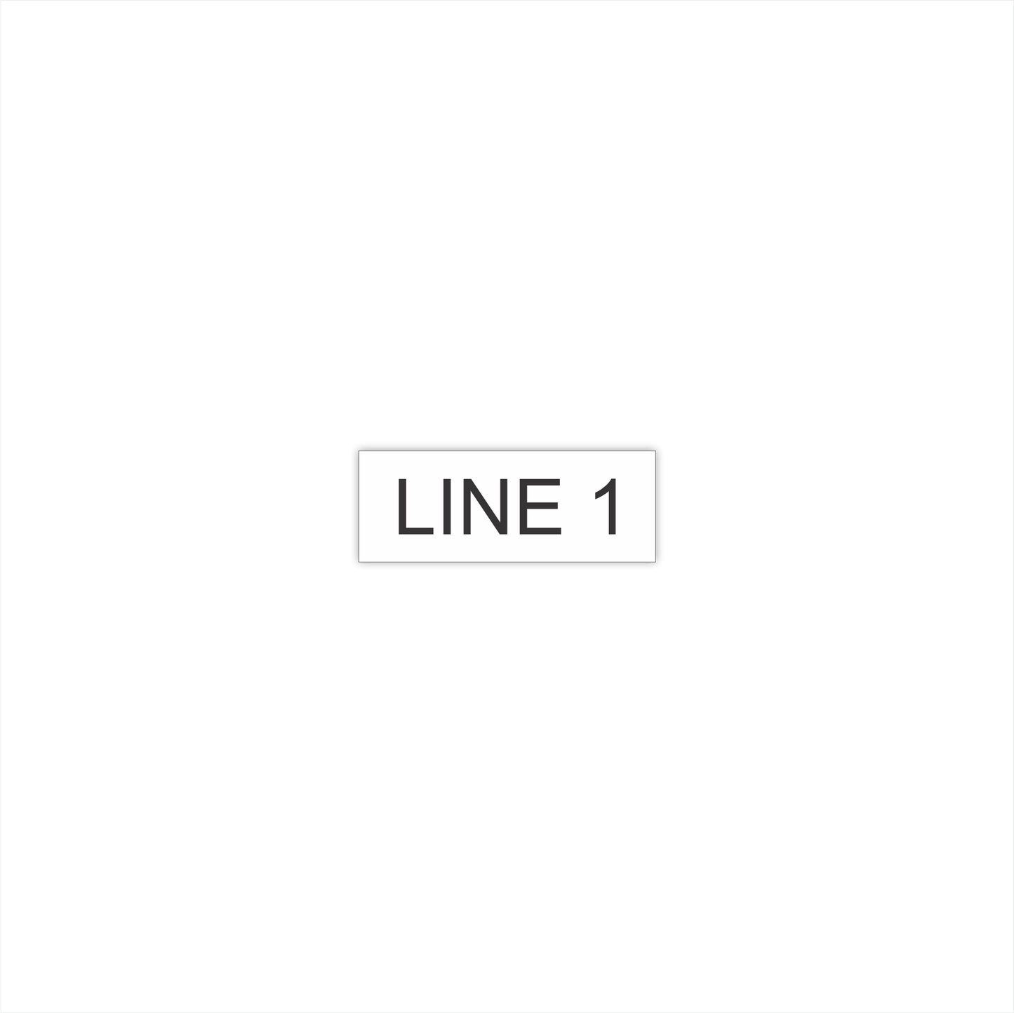 Nameplate 3/4" x 2" - Style 1