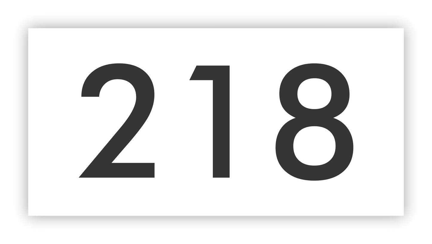 Minimalist House Number Plaque