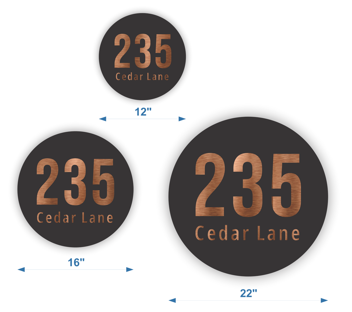 Cedar Round House Number Plaque