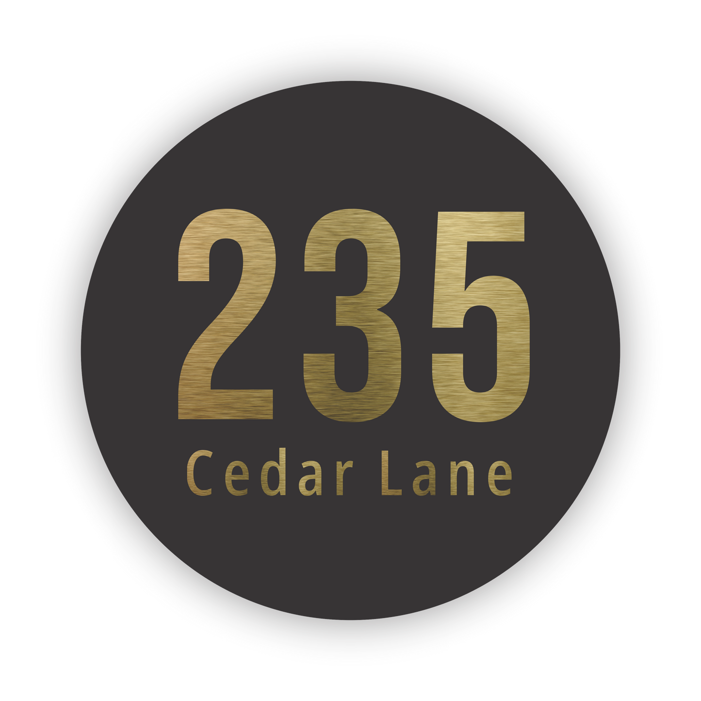 Cedar Round House Number Plaque