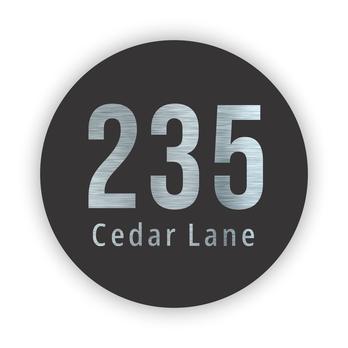 Cedar Round House Number Plaque