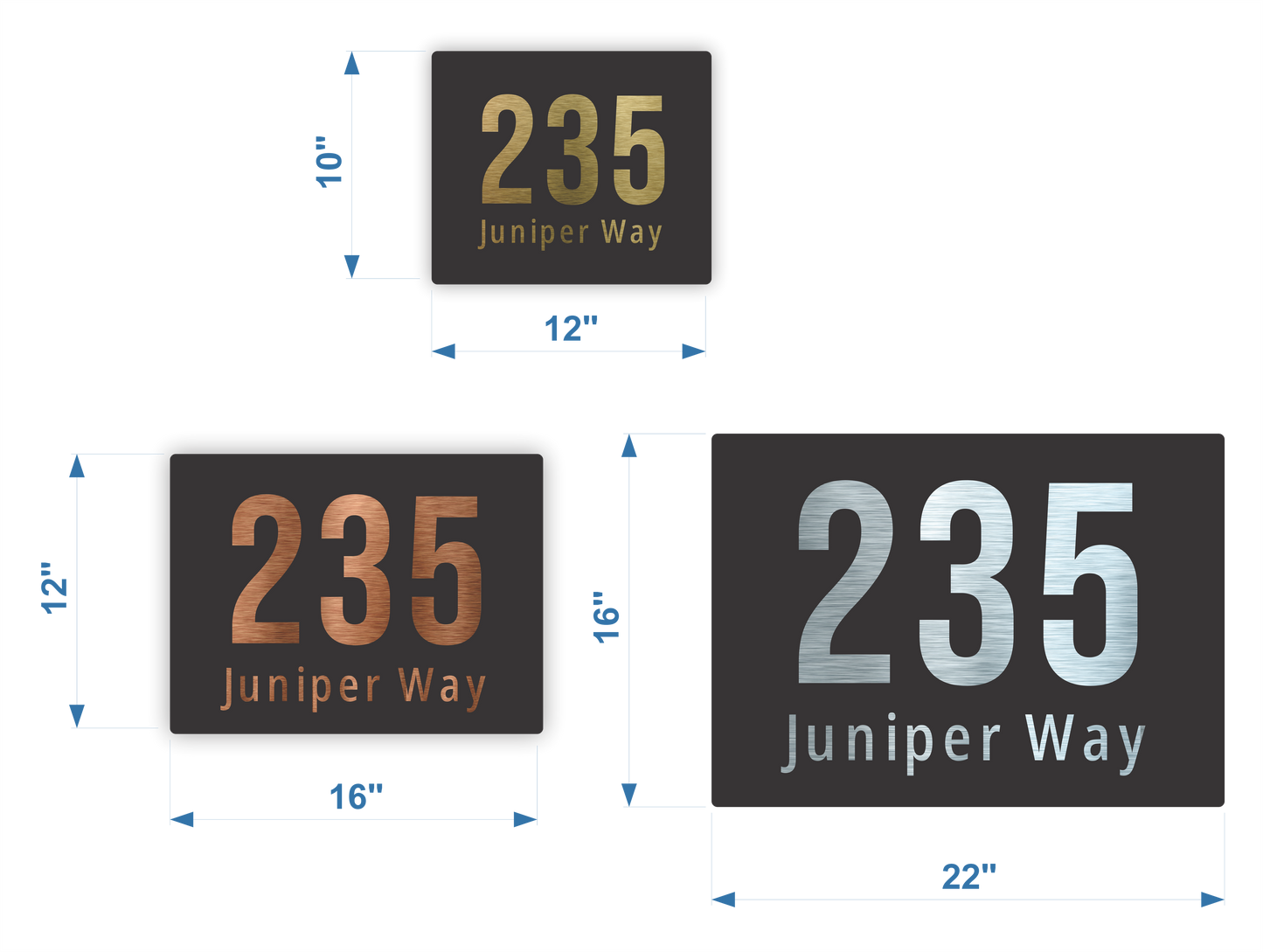 Juniper House Number Plaque