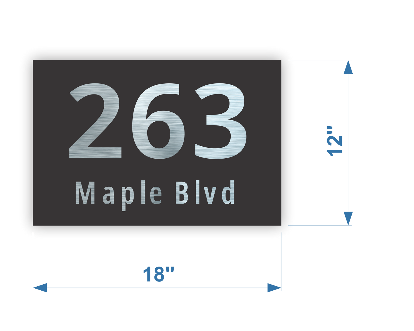 Maple House Number Plaque
