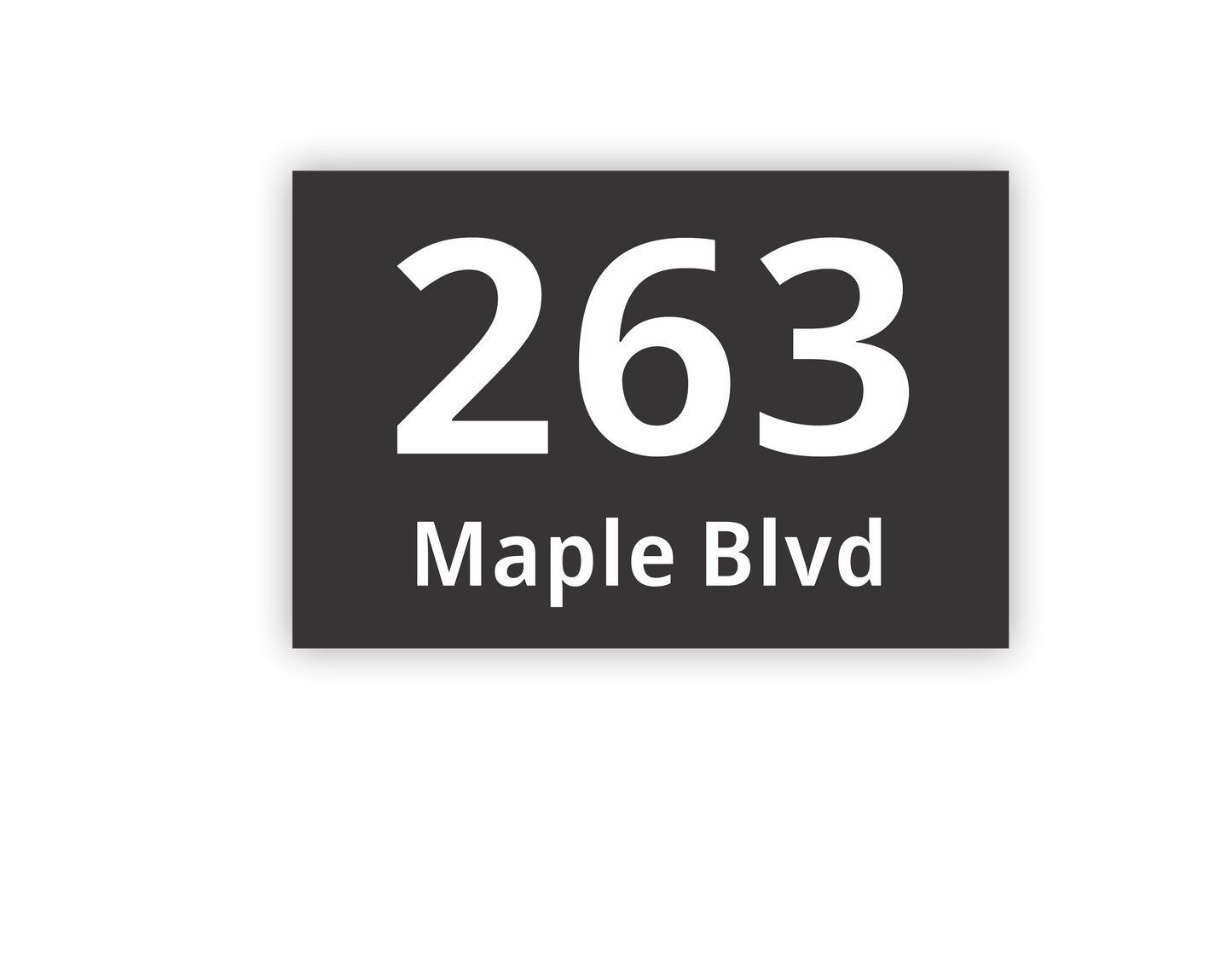 Maple House Number Plaque