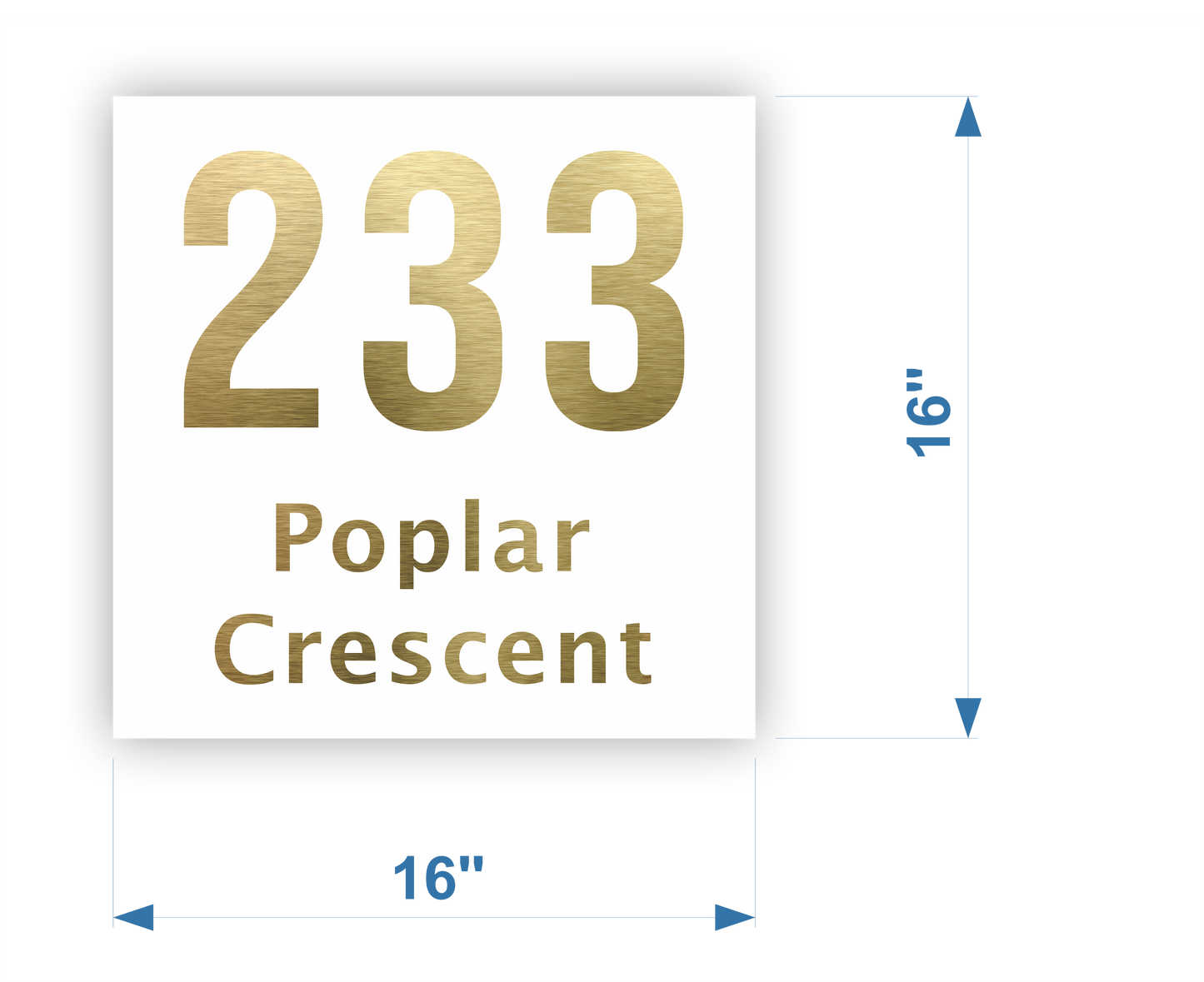Poplar Square House Number Plaque