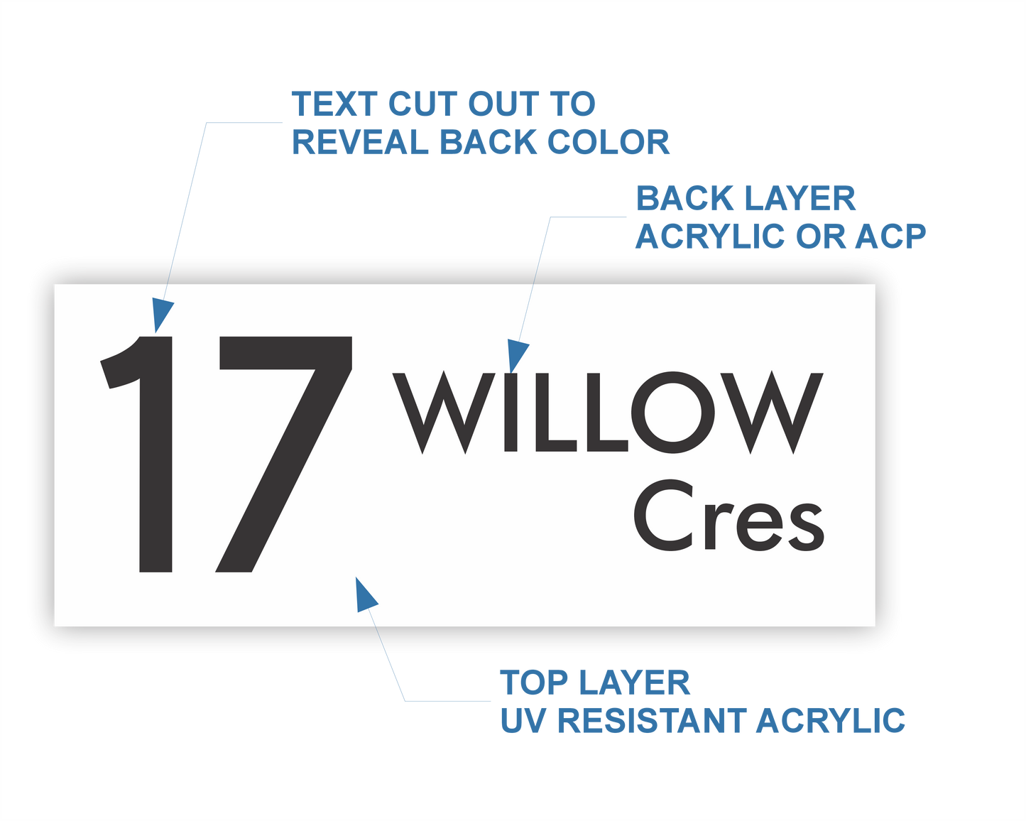 Willow House Number Plaque