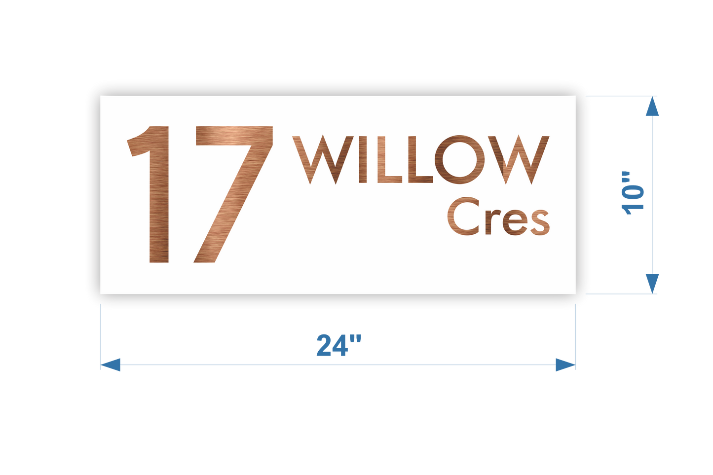 Willow House Number Plaque