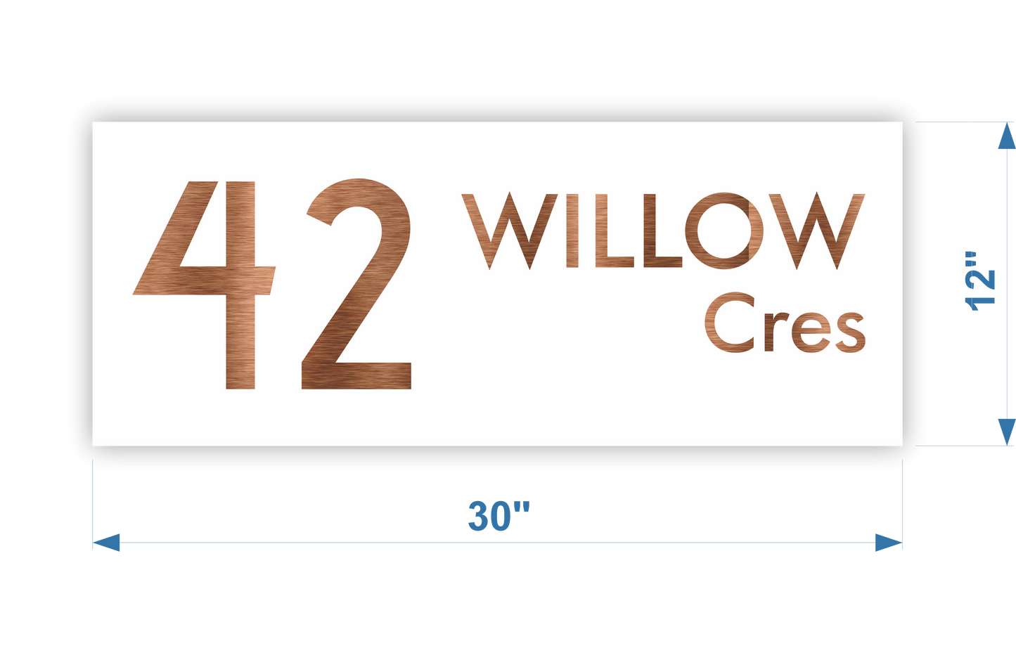 Willow House Number Plaque