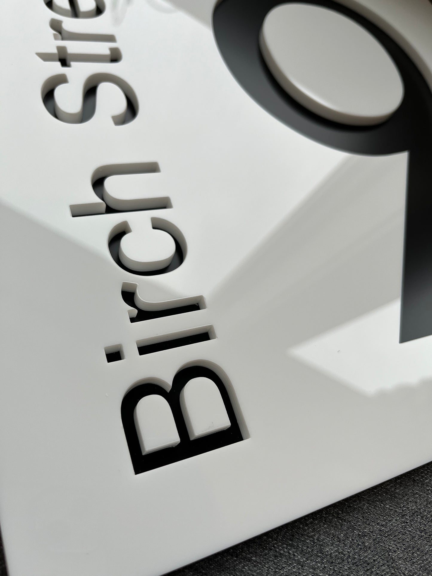 Birch House Number Plaque