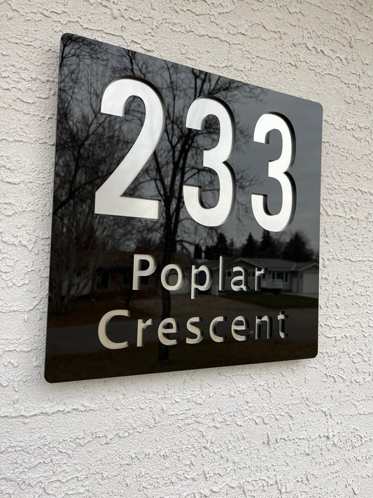 Poplar Square House Number Plaque