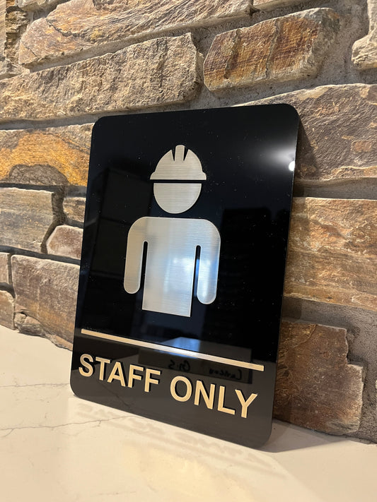 'Essentials Plus' Staff Room Sign