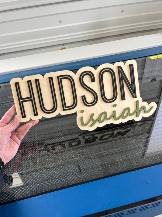 Layered Name Sign