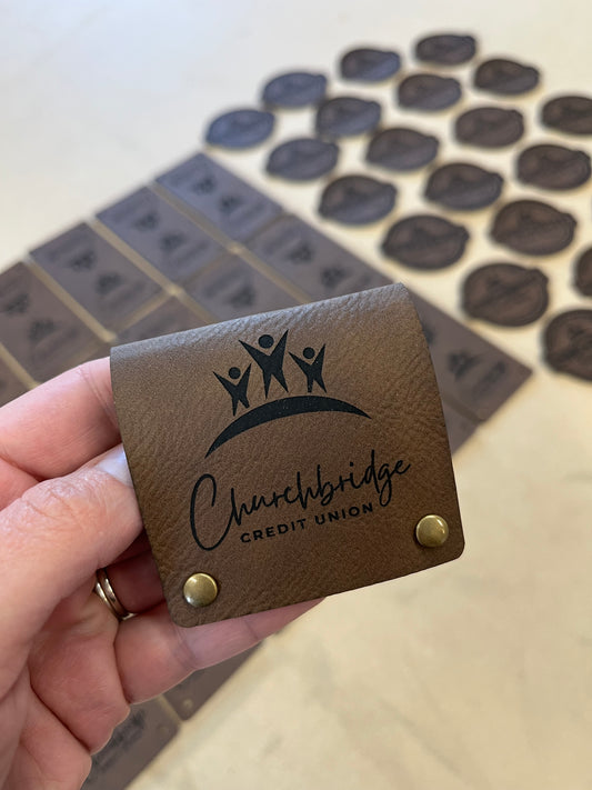 Faux Leather Tags