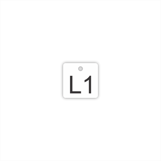 Plastic Tag 1-1/2" Square - Style 1