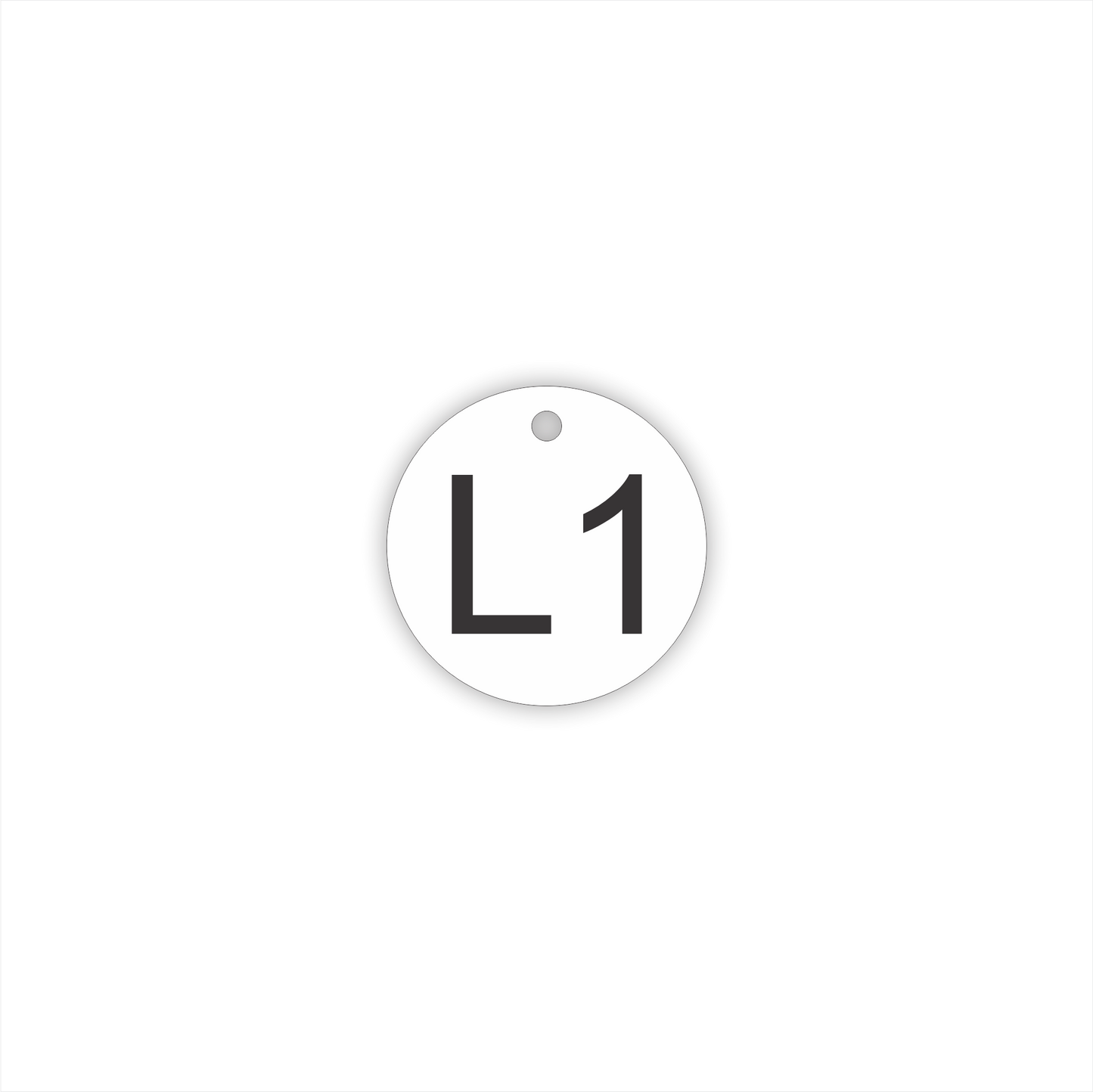 2" Round Tag - Plastic Lamacoid