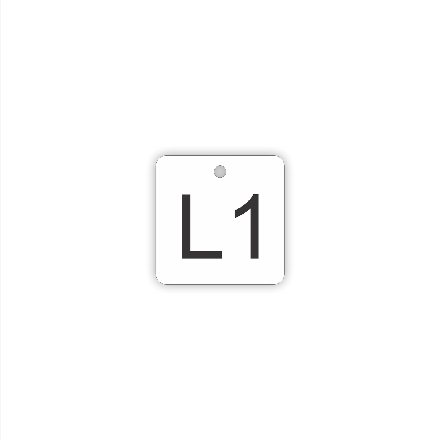 2" Square Tag - Plastic Lamacoid