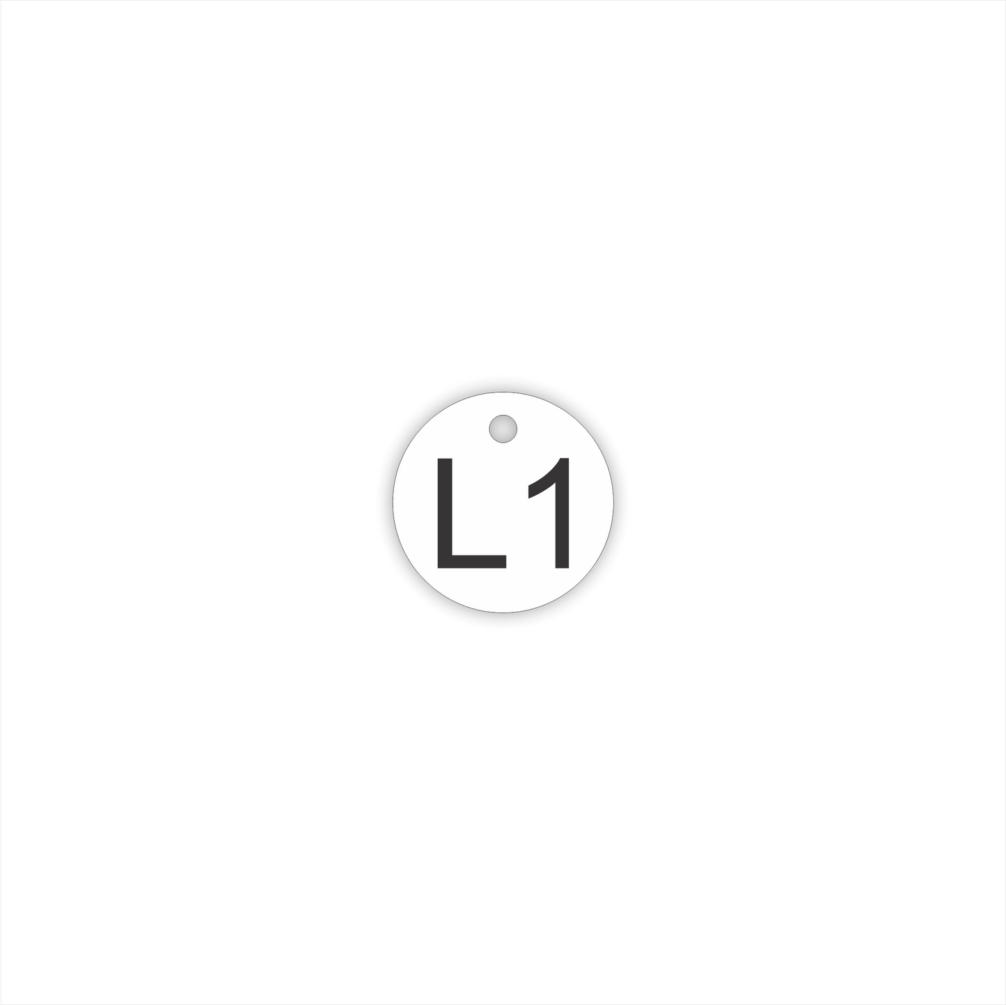 Anodized Aluminum Tag 1-1/2" Round - Style 1
