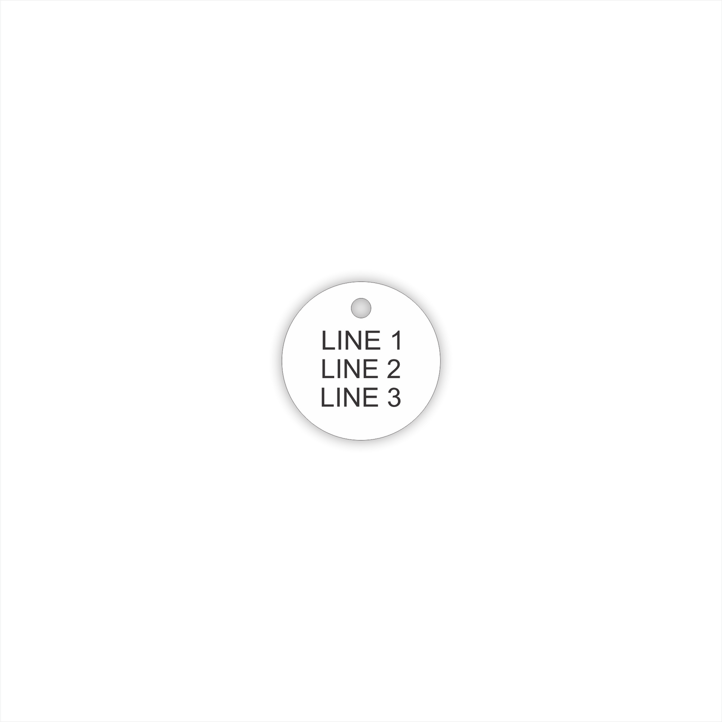 Anodized Aluminum Tag 1-1/2" Round - Style 3