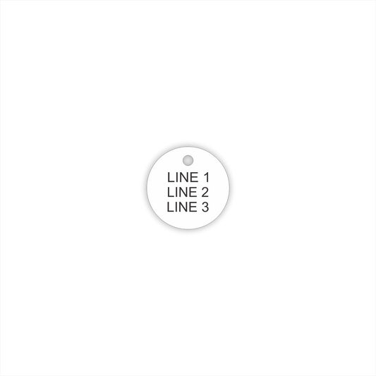 Anodized Aluminum Tag 1-1/2" Round - Style 3