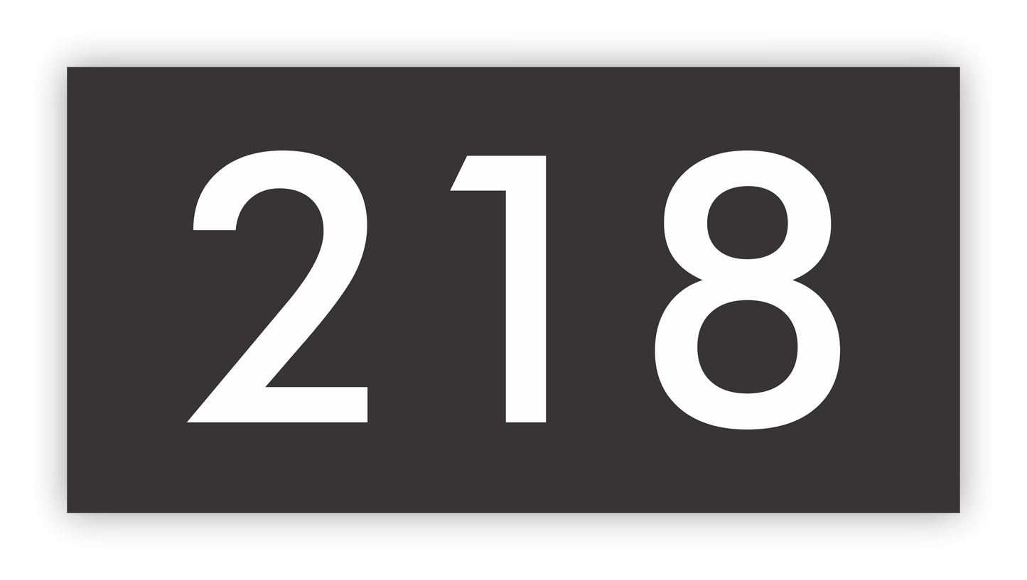 Minimalist House Number Plaque