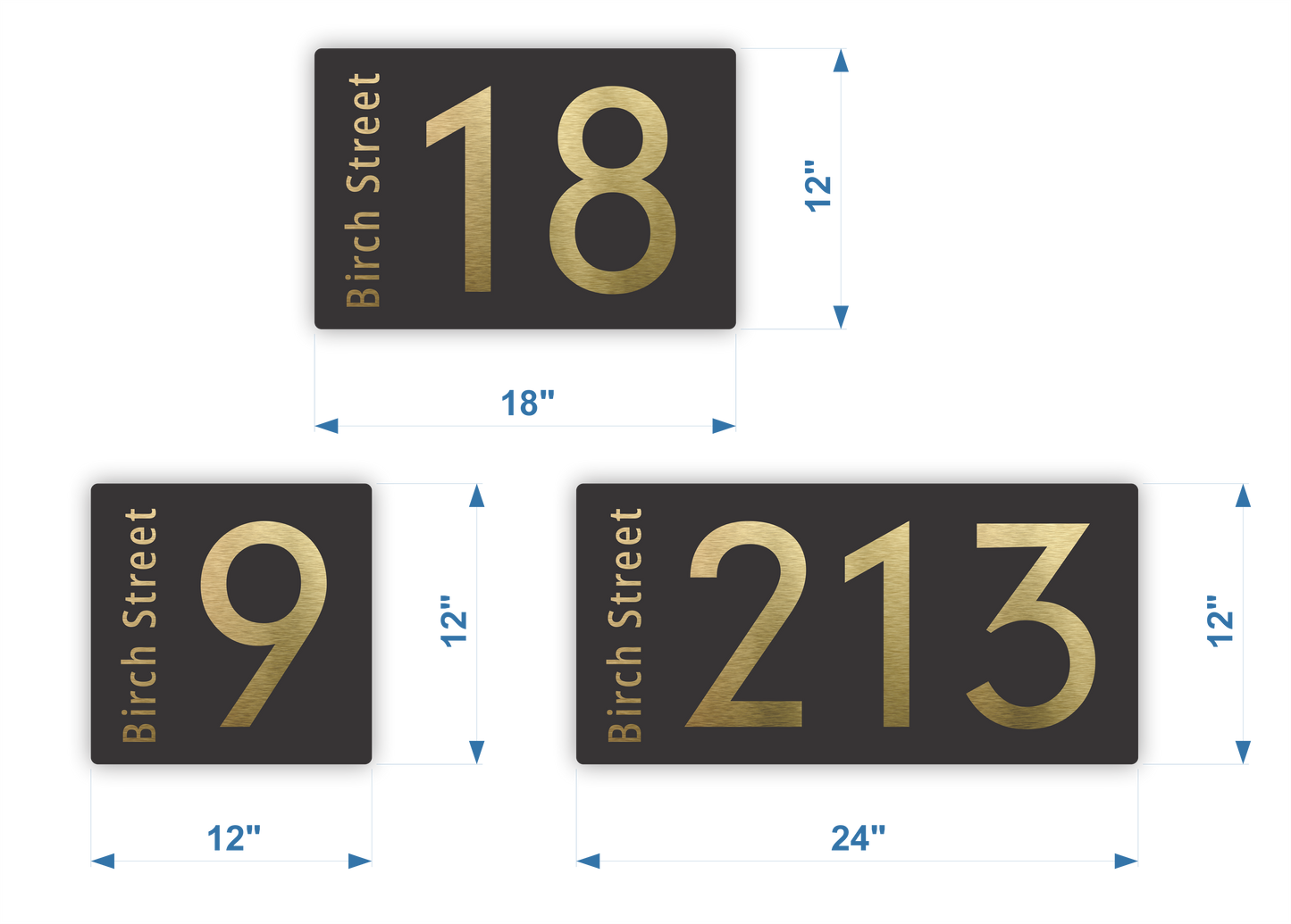 Birch House Number Plaque