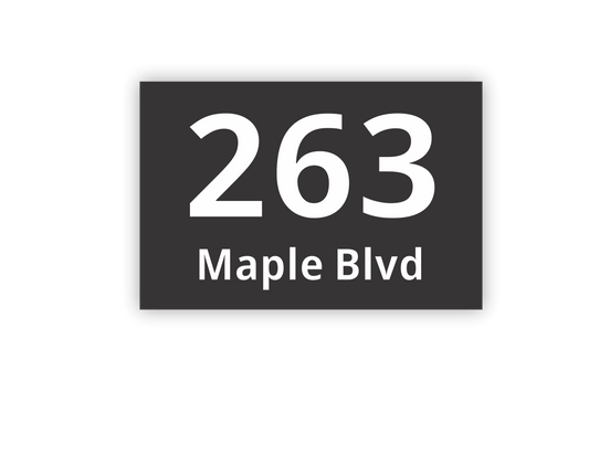 Maple House Number Plaque
