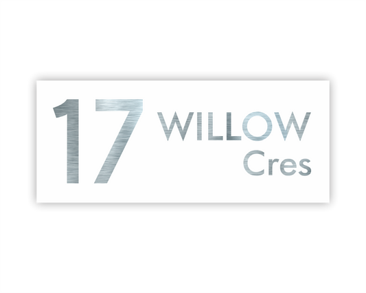 Willow House Number Plaque