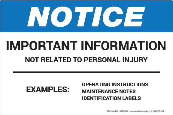 Vinyl Decal - Notice