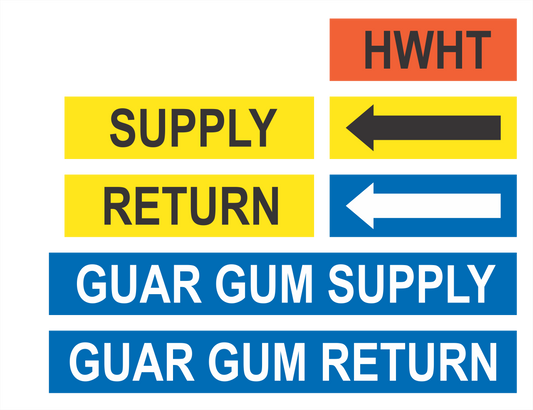 Vinyl Decal - Pipe Labels